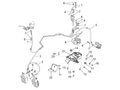 Rear brake pipe Hecu ABS-clamp