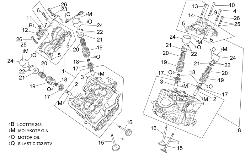 Front cylinder head cpl.