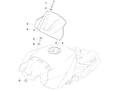 Fuel tank cover, white