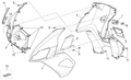 LH  front fairing, red
