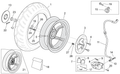 Rear wheel plug, blue