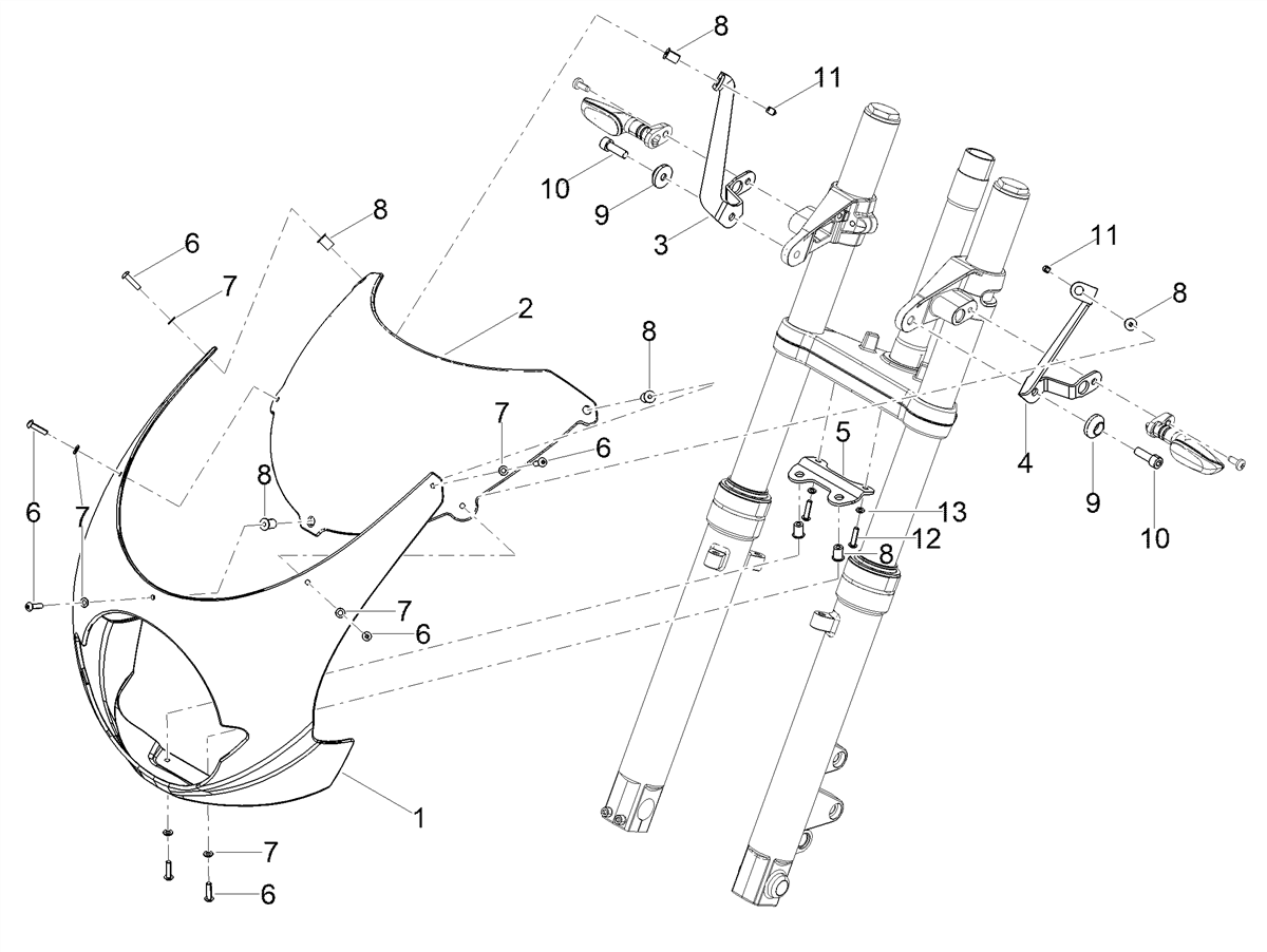Front fairing, blank