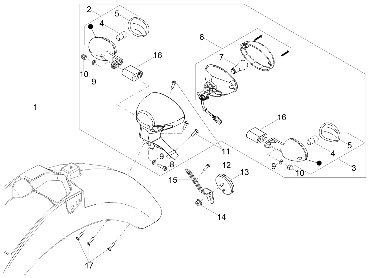 Left rear turn indicator