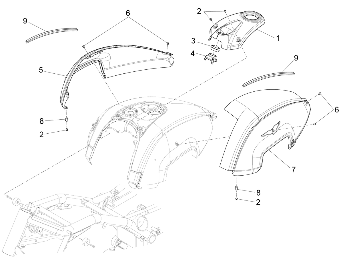 Fuel tank panel