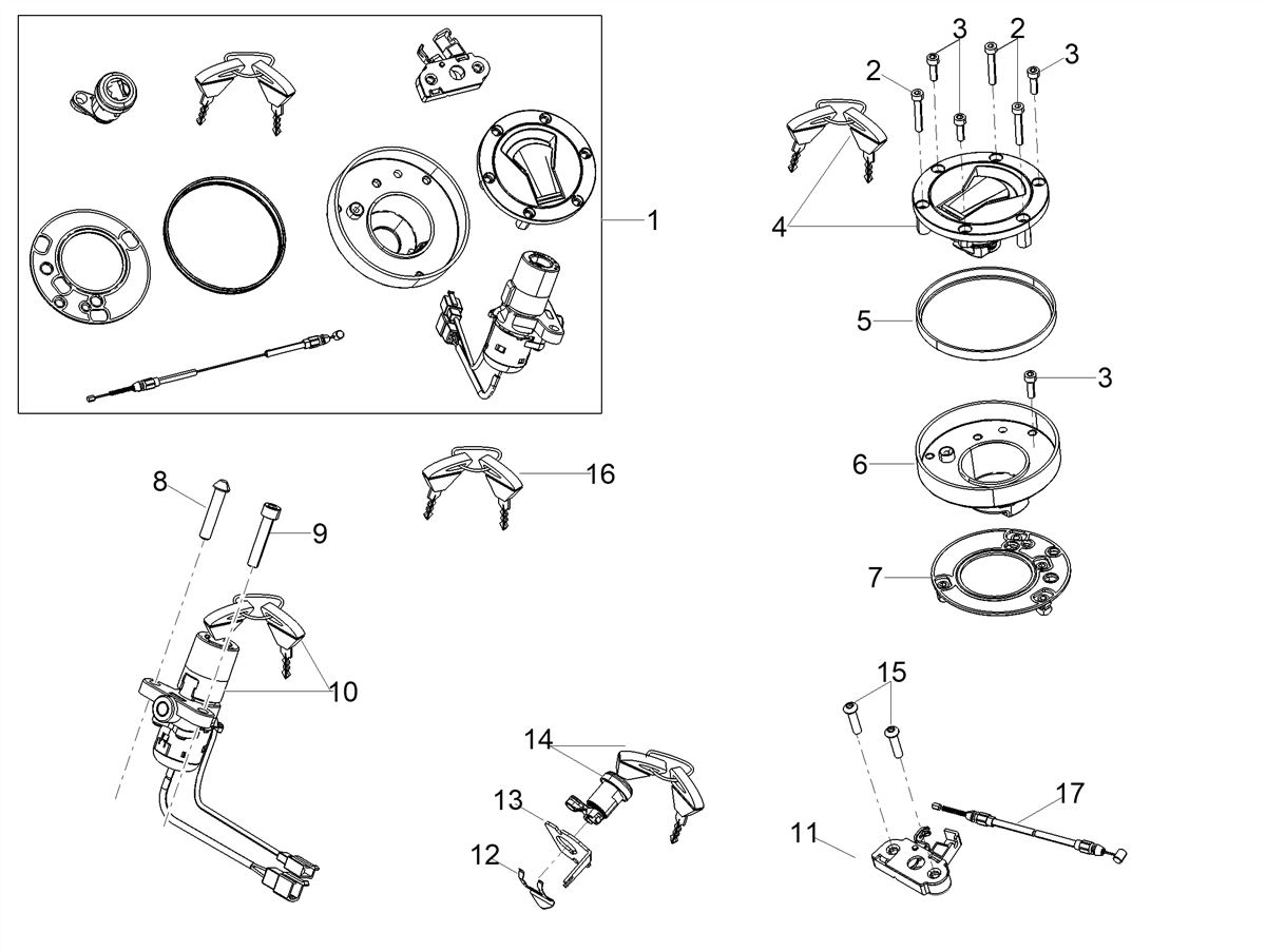 Fuel filler cap and lock