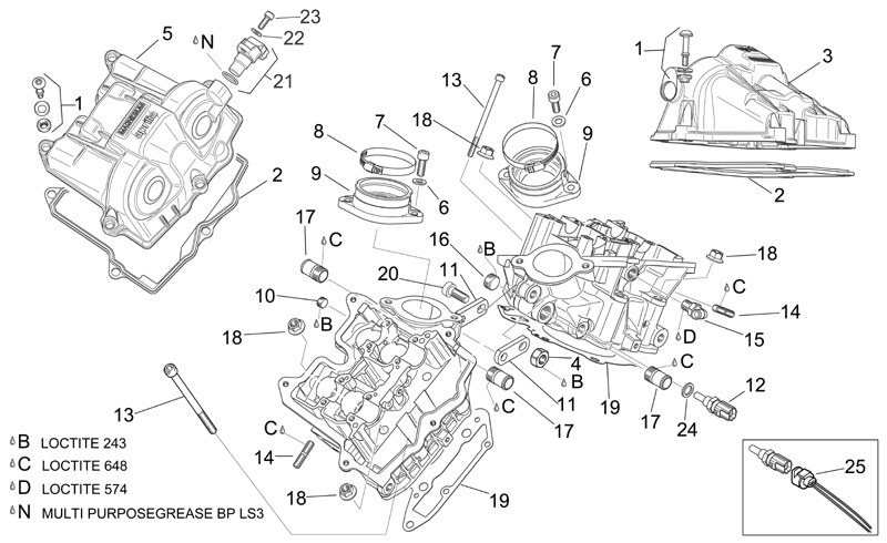 Front valves cover