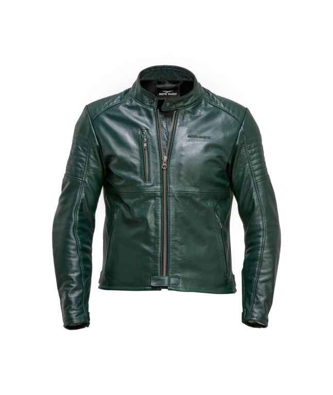 MOTO GUZZI GREEN LEATHER JACKET - SIZE 50 - 607859M01GJ
