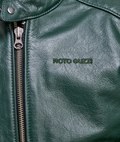 MOTO GUZZI GREEN LEATHER JACKET - SIZE 50 - 607859M01GJ