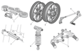 Rear wheel, magnesium RED