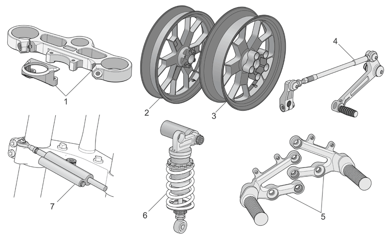 Rear wheel, magnesium RED