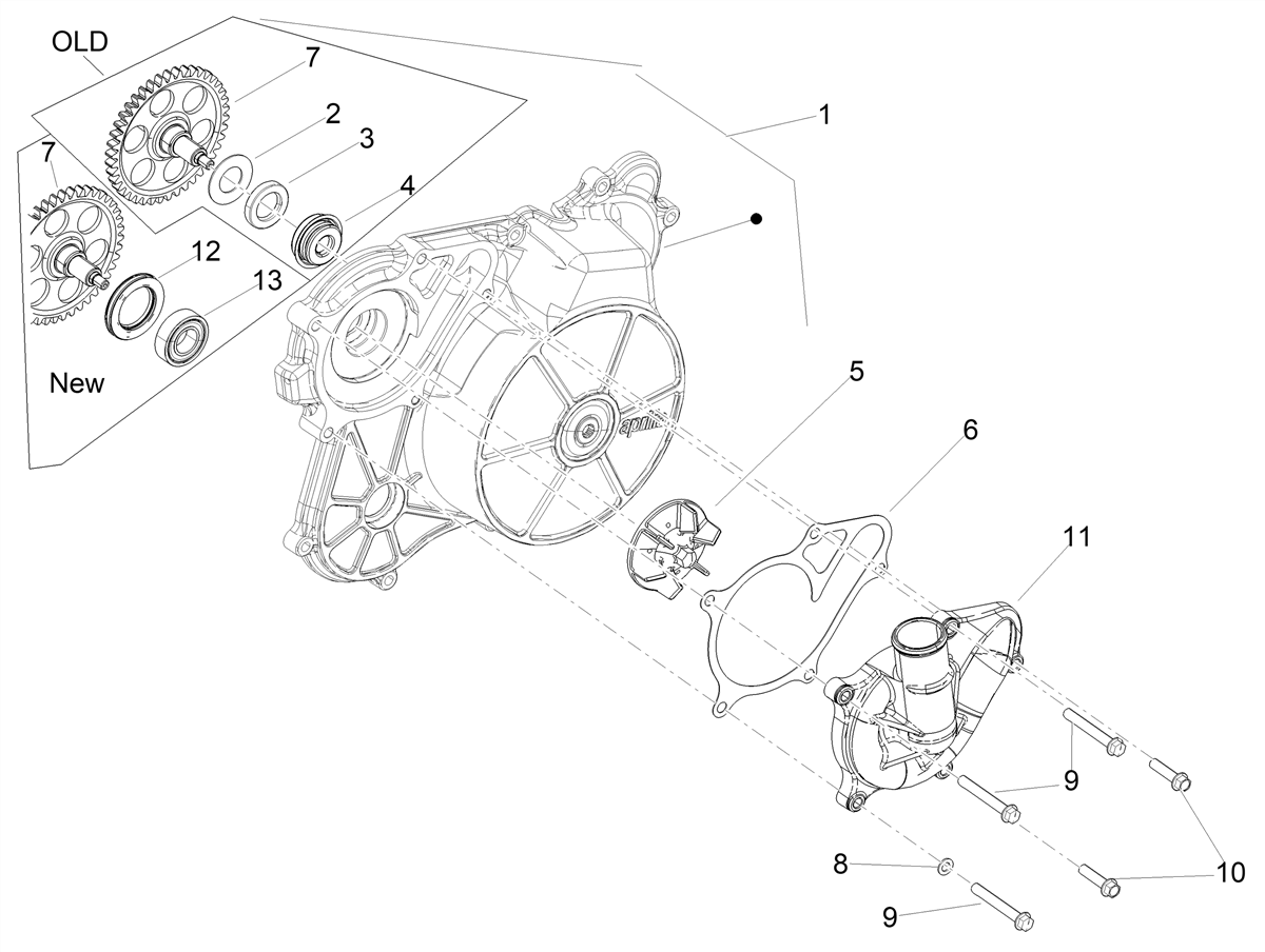 Water pump gear