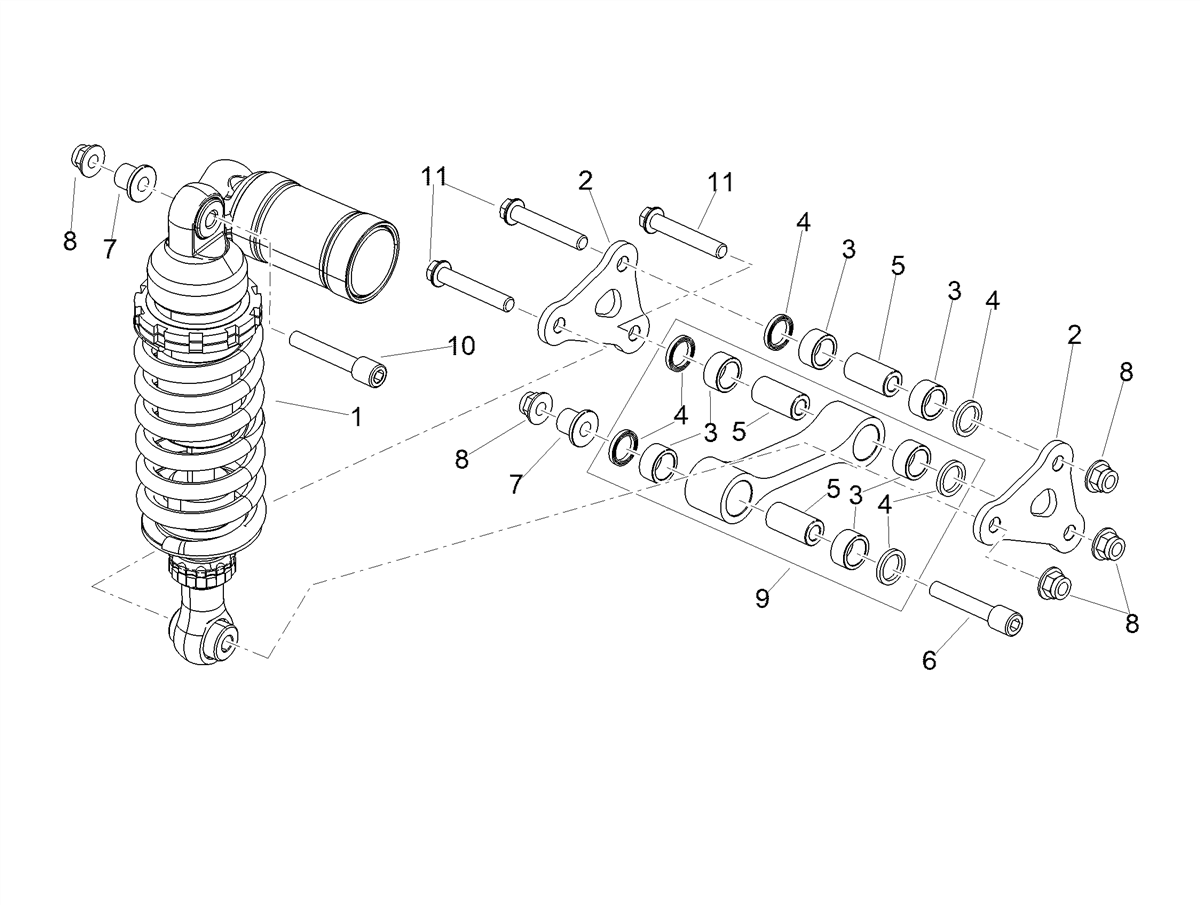 Rear shock absorber