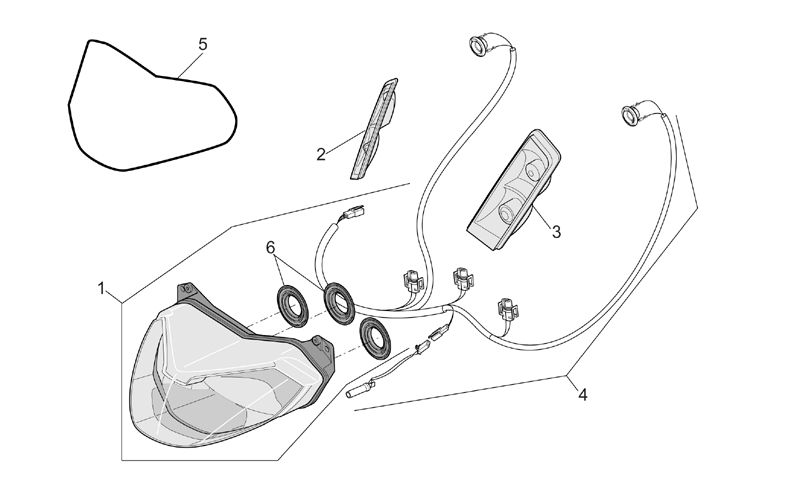Headlight wiring w/harness
