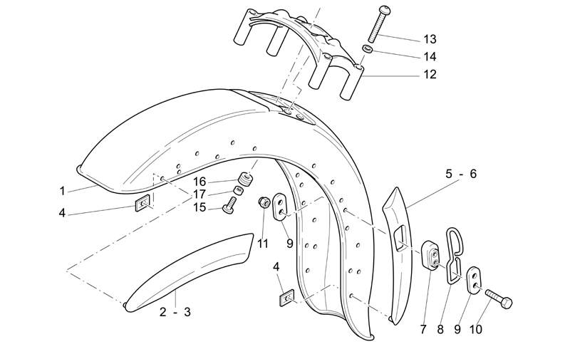 Front mudguard, white /g.