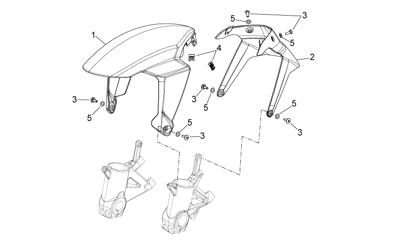 Front mudguard, grey