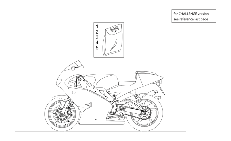 Rear fairing decal set