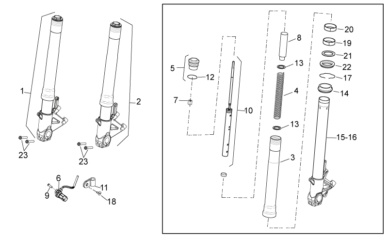 Fork stanchion SX