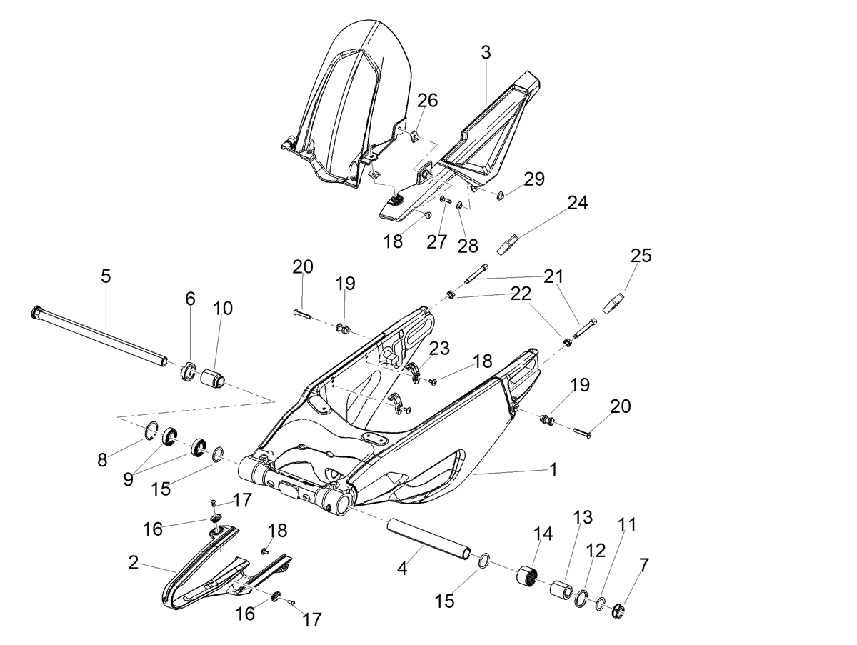 RH chain guide plate
