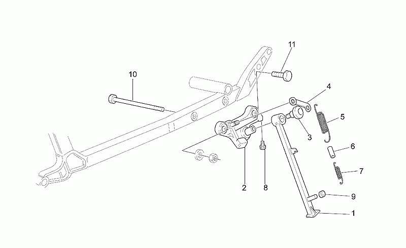 Lateral stand, grey