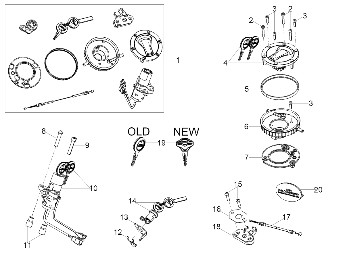 Fuel filler cap and lock