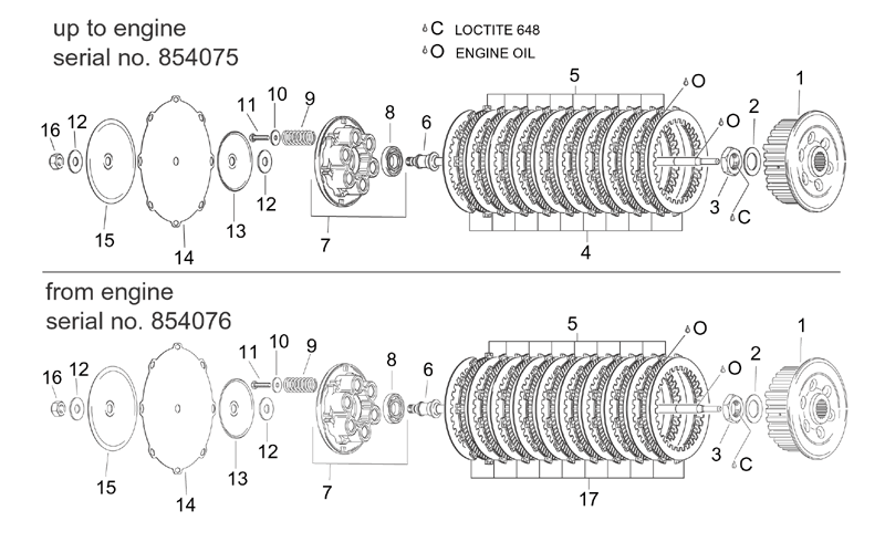 Lined clutch disc 8 pz.