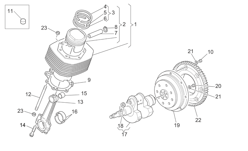 Crankshaft cpl.
