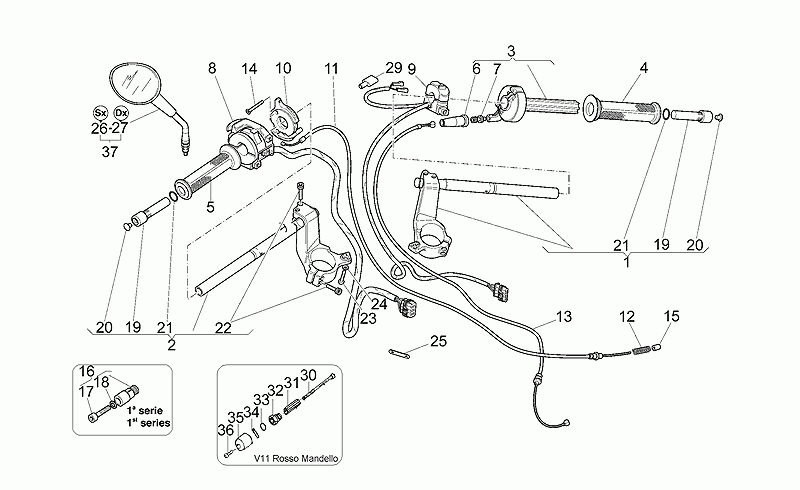 Right half handlebar