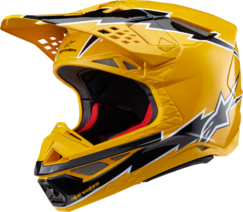 Alpinestars Supertech M10 Helmet - Ampress - MIPS® - Gloss Black/Yellow
