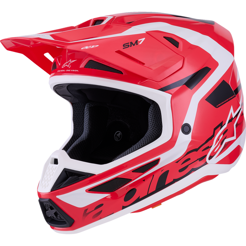 Alpinestars SM7 Helmet - Deed - Gloss Red/Black/White