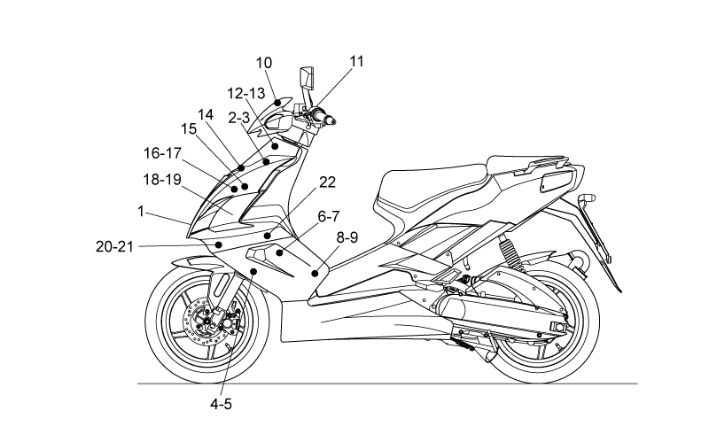 LH Front fairing dec.