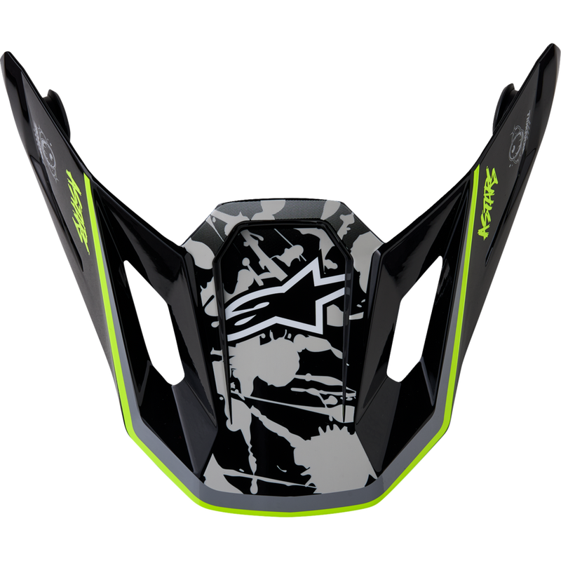 Alpinestars SM7 Visor - Blaster - ECE 22.06 - Black/Gray/White