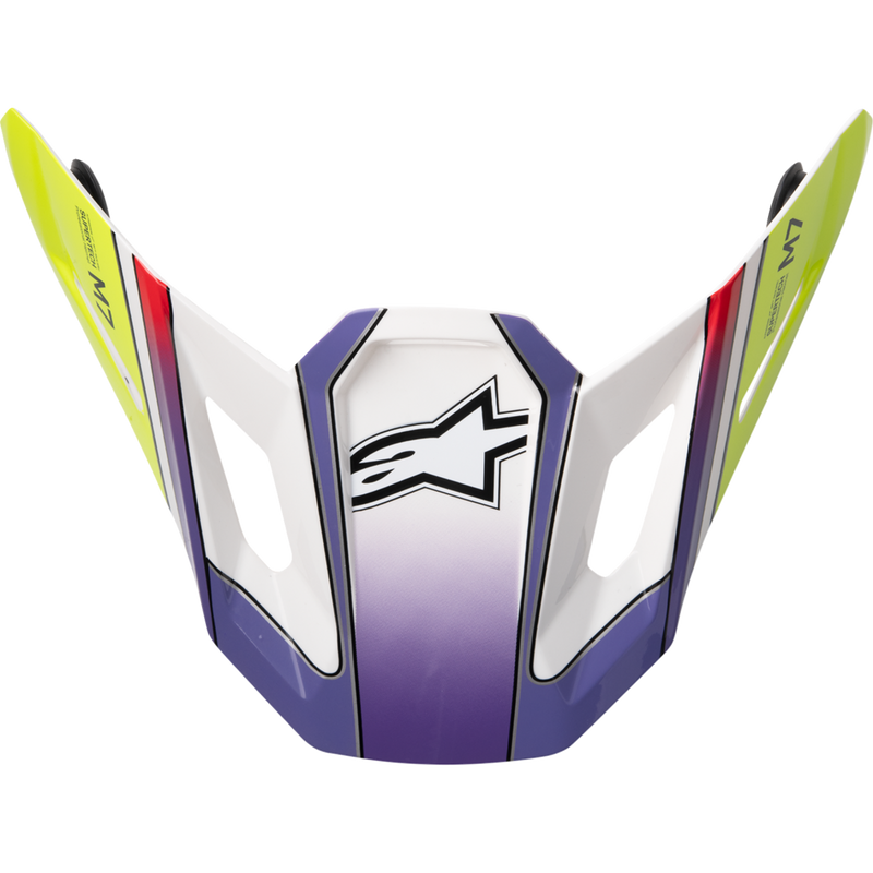 Alpinestars SM7 Visor - Fuse - ECE 22.06 - White/Yellow/Purple Fluo