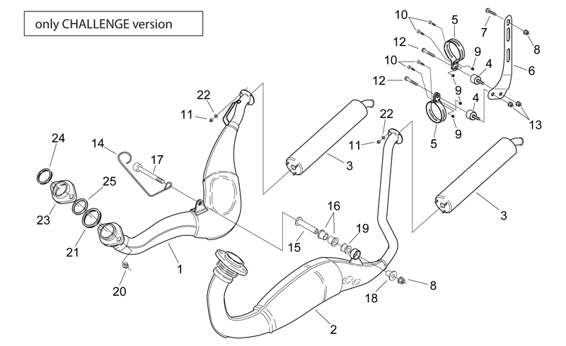 LH exhaust pipe, black