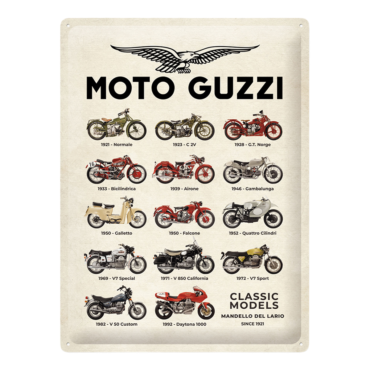 MG TIN SIGN MODEL CHART - 8L0356MNNMLC