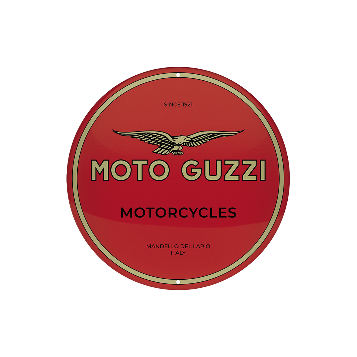 MG ROUND TIN SIGN MOTORCYCLES - 8L0357MNNRED