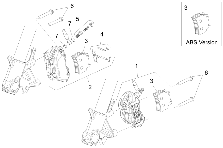 LH front brake caliper