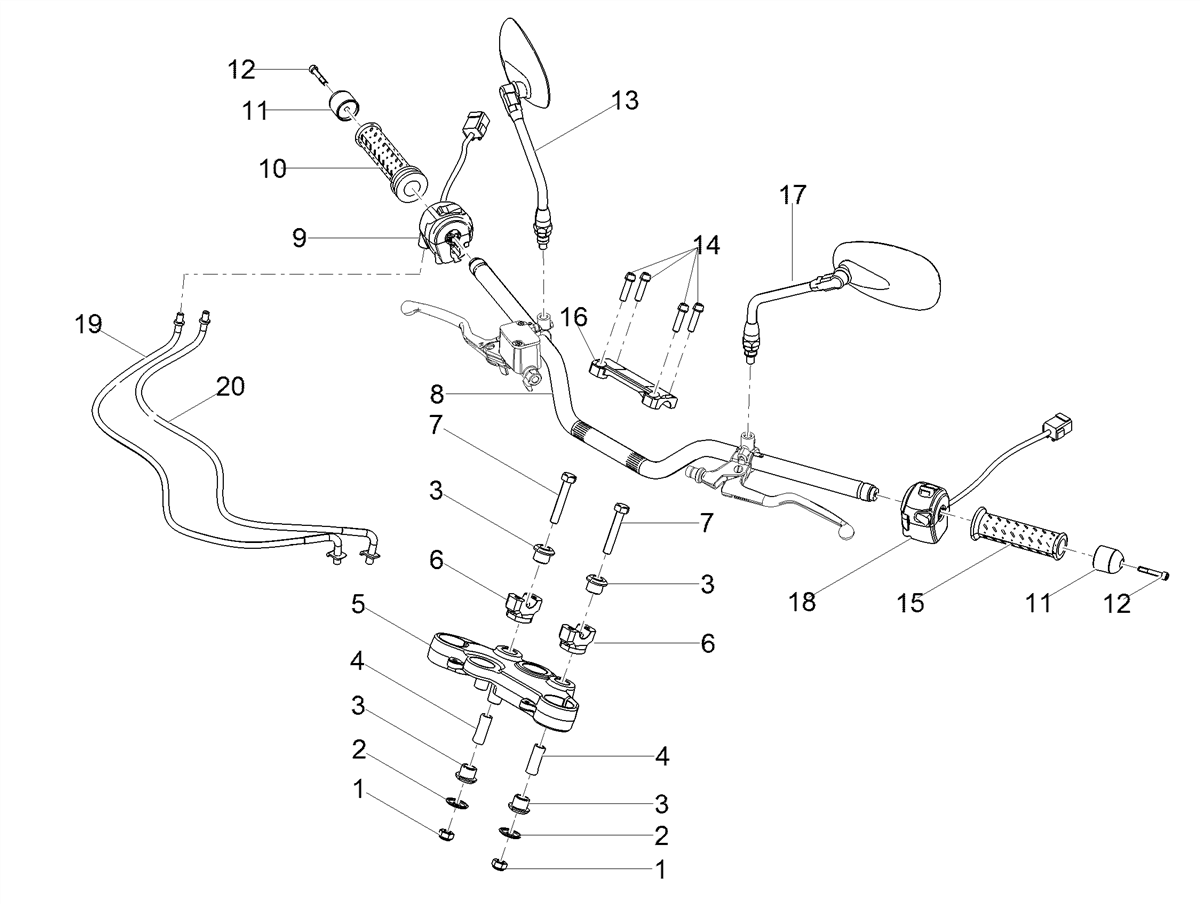 Upper handlebar clamp