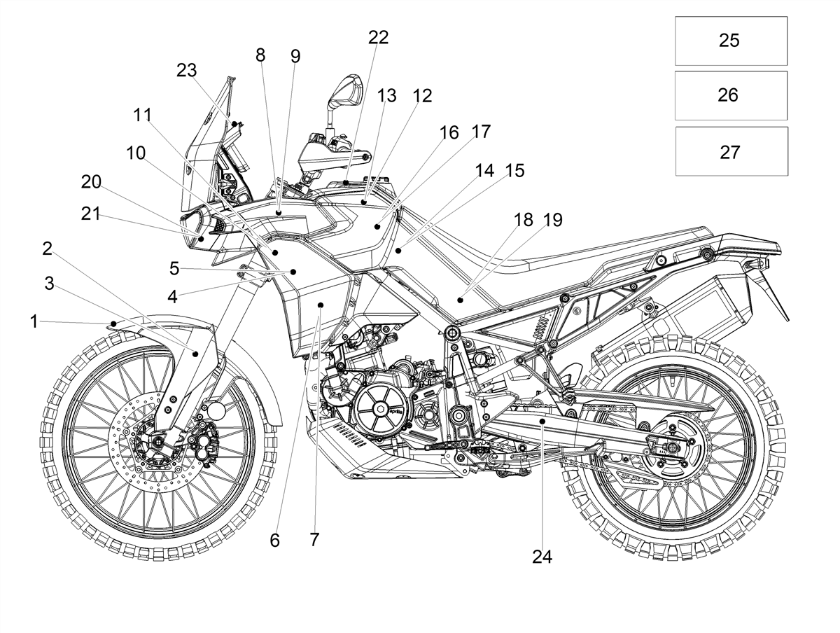 LH front mudguard decal "240 MM"