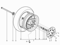 Front wheel complete with bearings