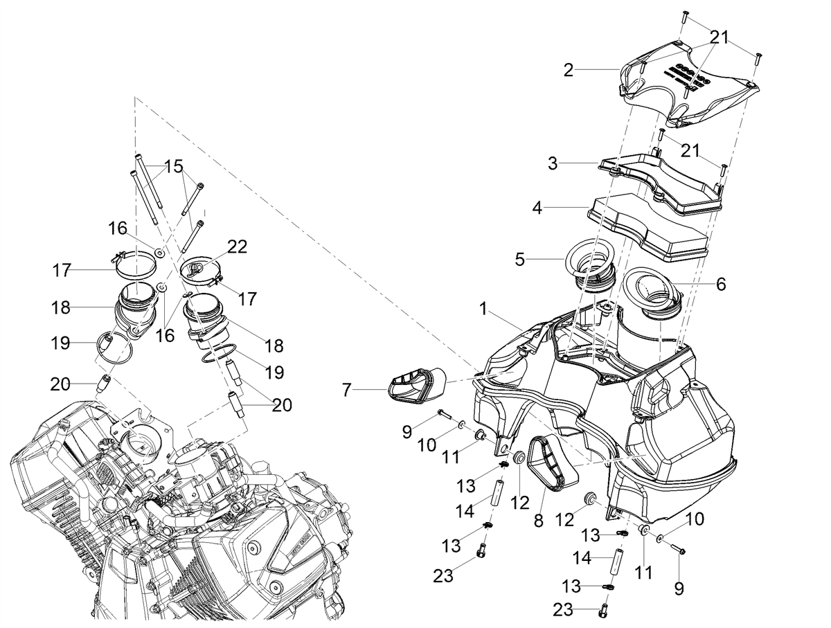 Intake duct SX