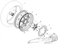 Rear wheel rim