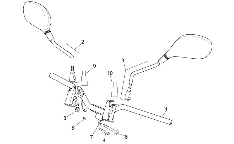 Mirror support, LH