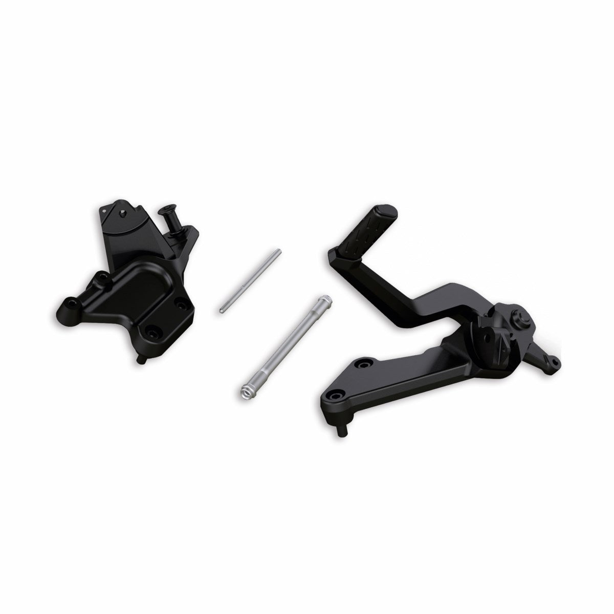 Moved-back rider footpegs. - FOOTPEG BACKWARD MOVEMENT SET - 40MM XDV