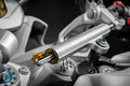 Öhlins adjustable steering damper.