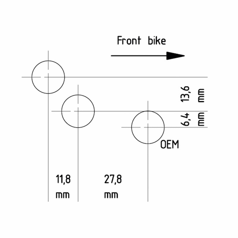 Adjustable rider footpegs in aluminium.