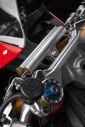 Öhlins adjustable steering damper.