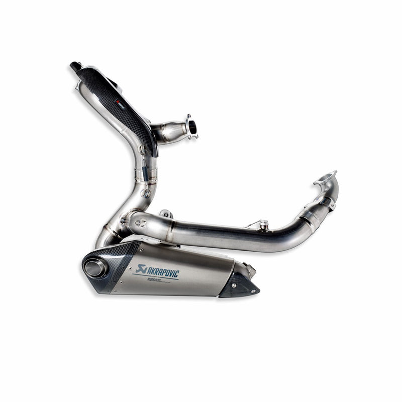 Complete titanium exhaust system.