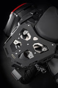 Rear aluminium luggage rack.