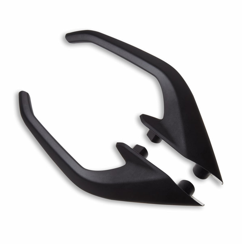 Passenger grab handles.