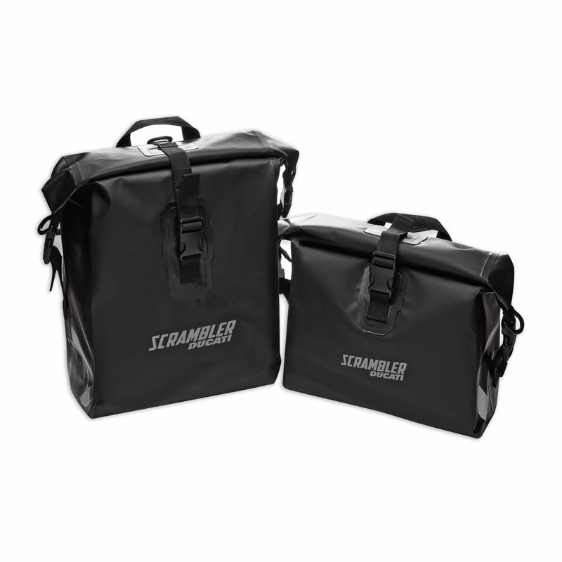 Soft side panniers.